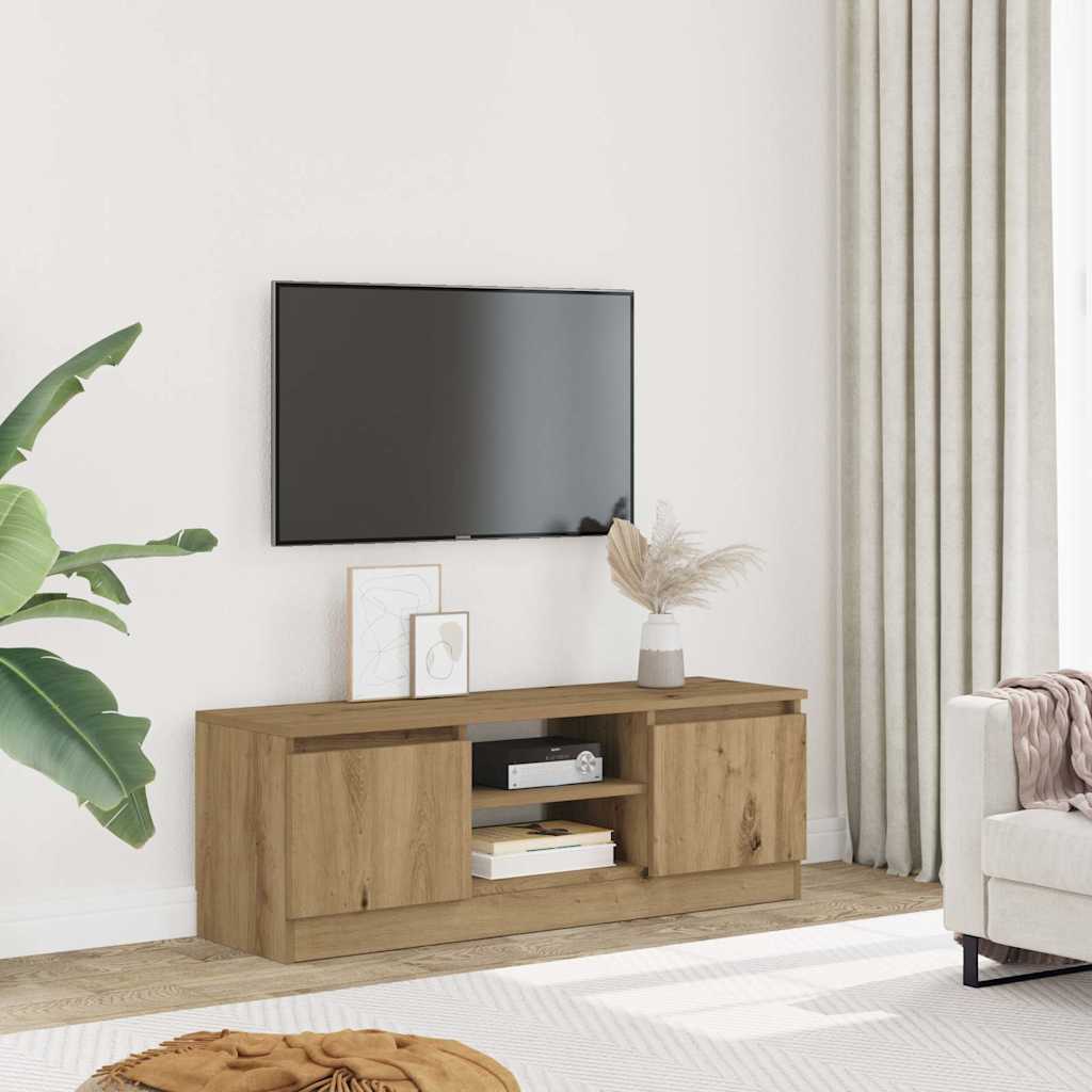 vidaXL TV Cabinet Artisan Oak 102x30x36 cm Engineered Wood 1