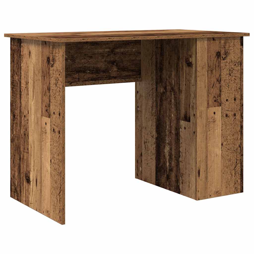 vidaXL Desk Old Wood 100x55x75 cm Engineered Wood 2