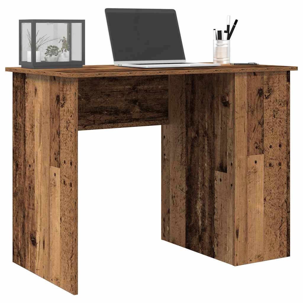 vidaXL Desk Old Wood 100x55x75 cm Engineered Wood 1