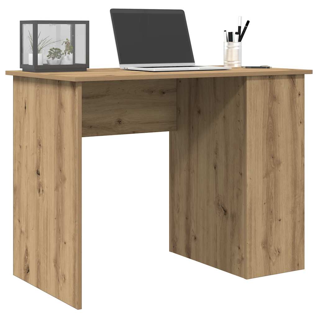 vidaXL Desk Artisan Oak 100x55x75 cm Engineered Wood 3