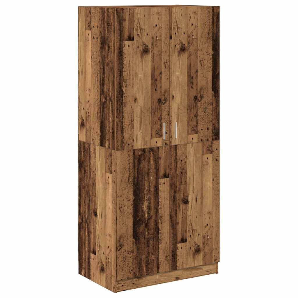vidaXL Wardrobe Old Wood 80x52x180 cm Engineered Wood 2