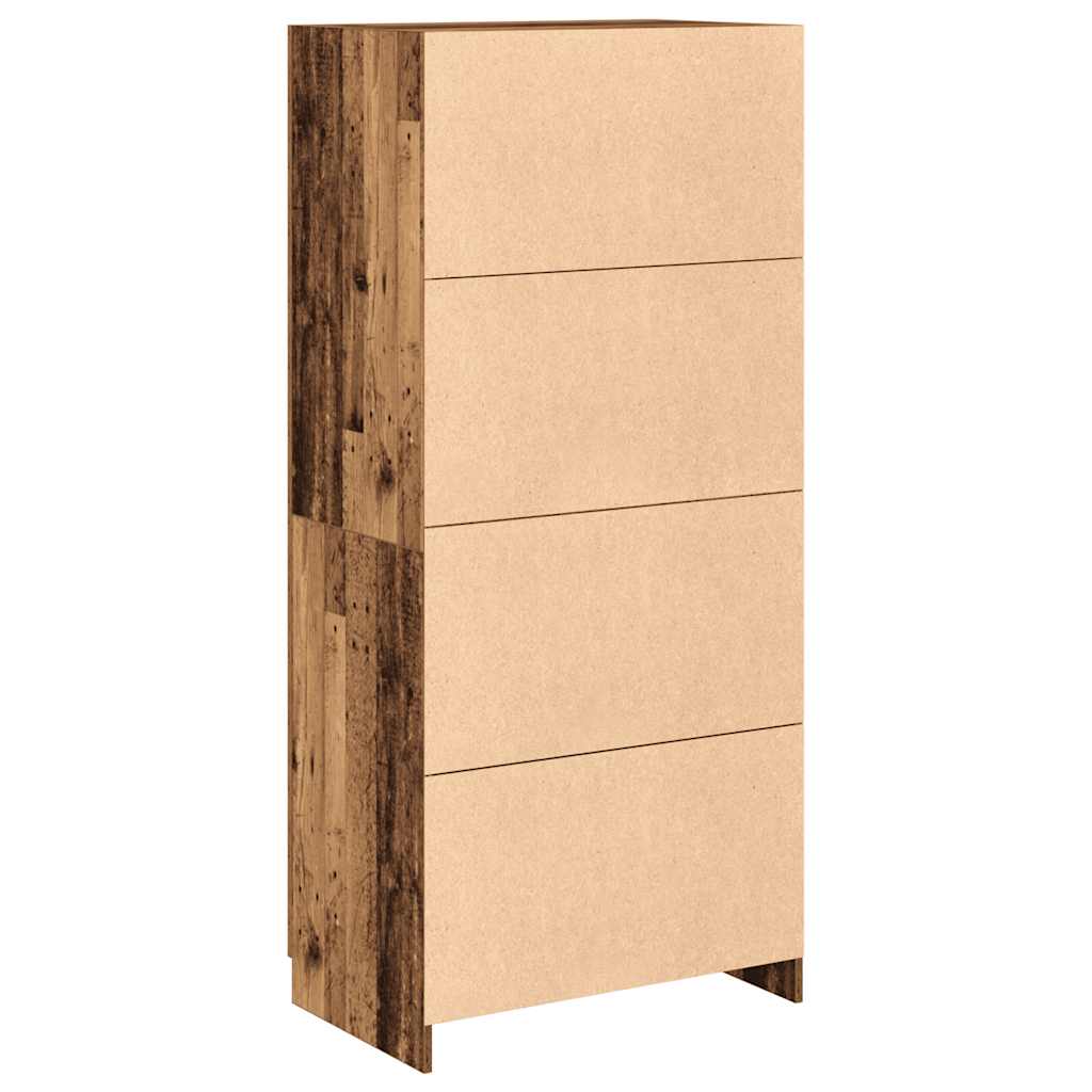 vidaXL Wardrobe Old Wood 80x52x180 cm Engineered Wood 6