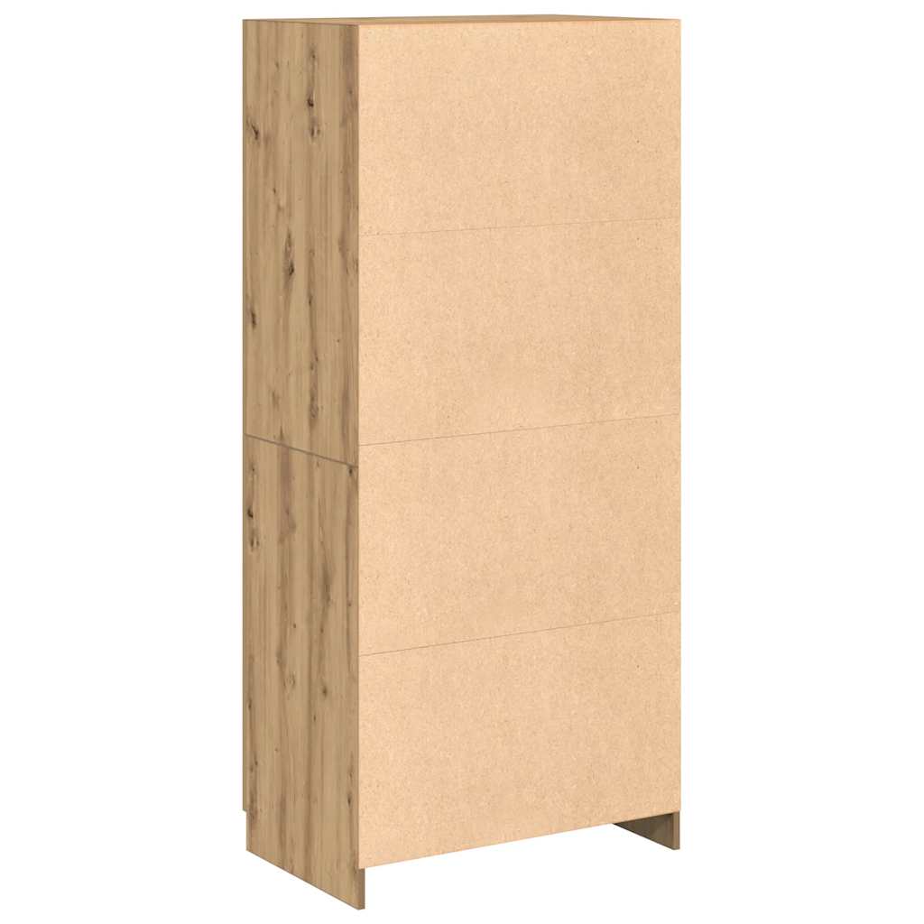 vidaXL Wardrobe Artisan Oak 80x52x180 cm Engineered Wood 6