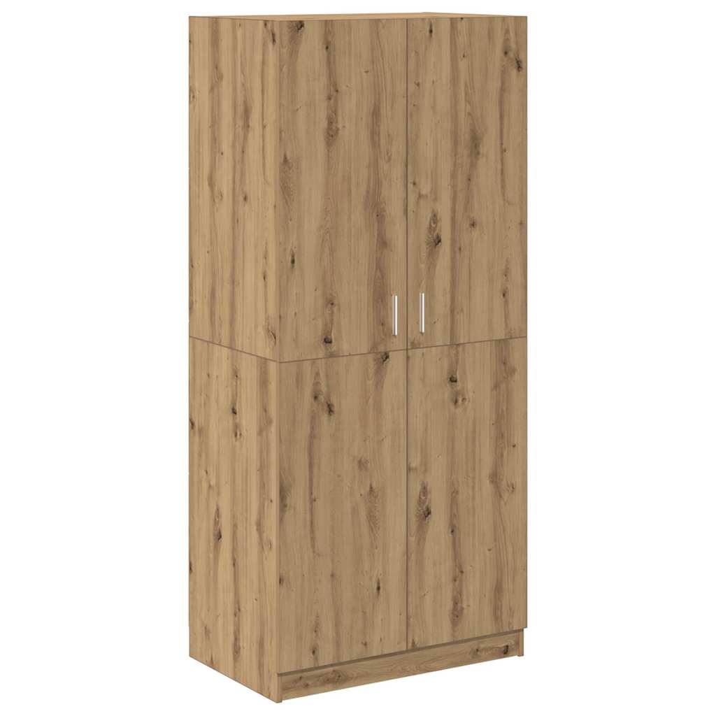 vidaXL Wardrobe Artisan Oak 90x52x200 cm Engineered Wood 2