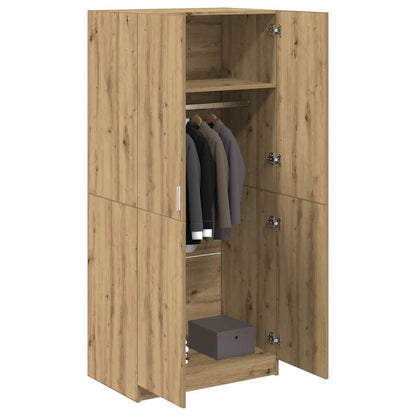 vidaXL Wardrobe Artisan Oak 90x52x200 cm Engineered Wood 3