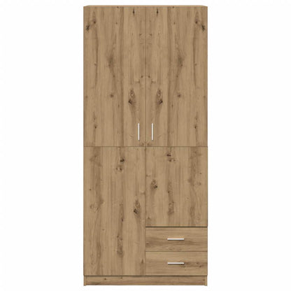 vidaXL Wardrobe Artisian Oak 80x52x180 cm Engineered Wood 4
