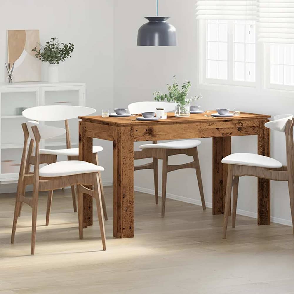 Dining Table 120x60x76 cm Engineered Wood Old wood
