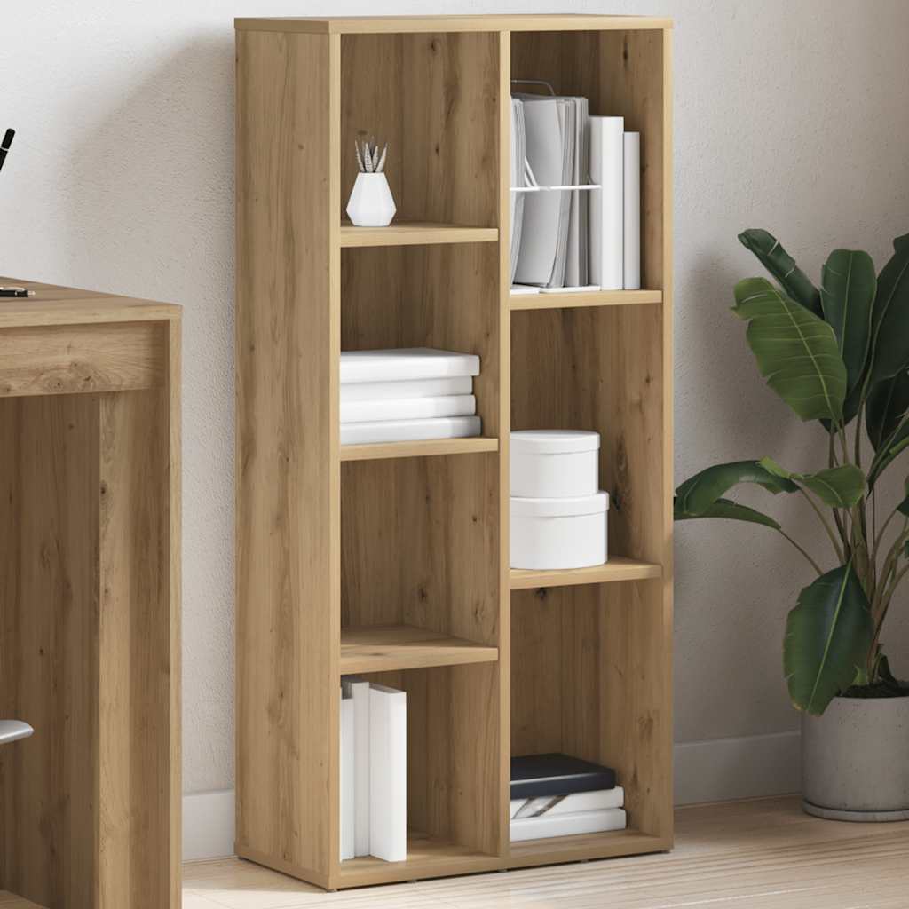 vidaXL Book Cabinet Artisan Oak 50x25x104 cm 3