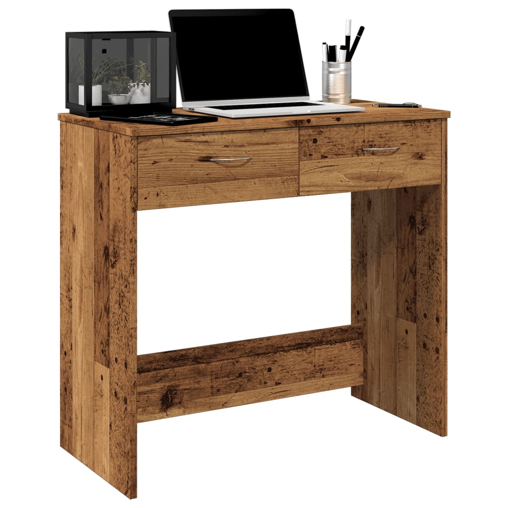 vidaXL Desk Old Wood 80x40x75 cm Engineered Wood 4