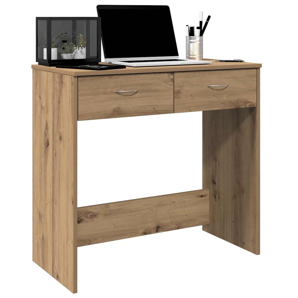 vidaXL Desk Artisian Oak 80x40x75 cm Engineered Wood 4
