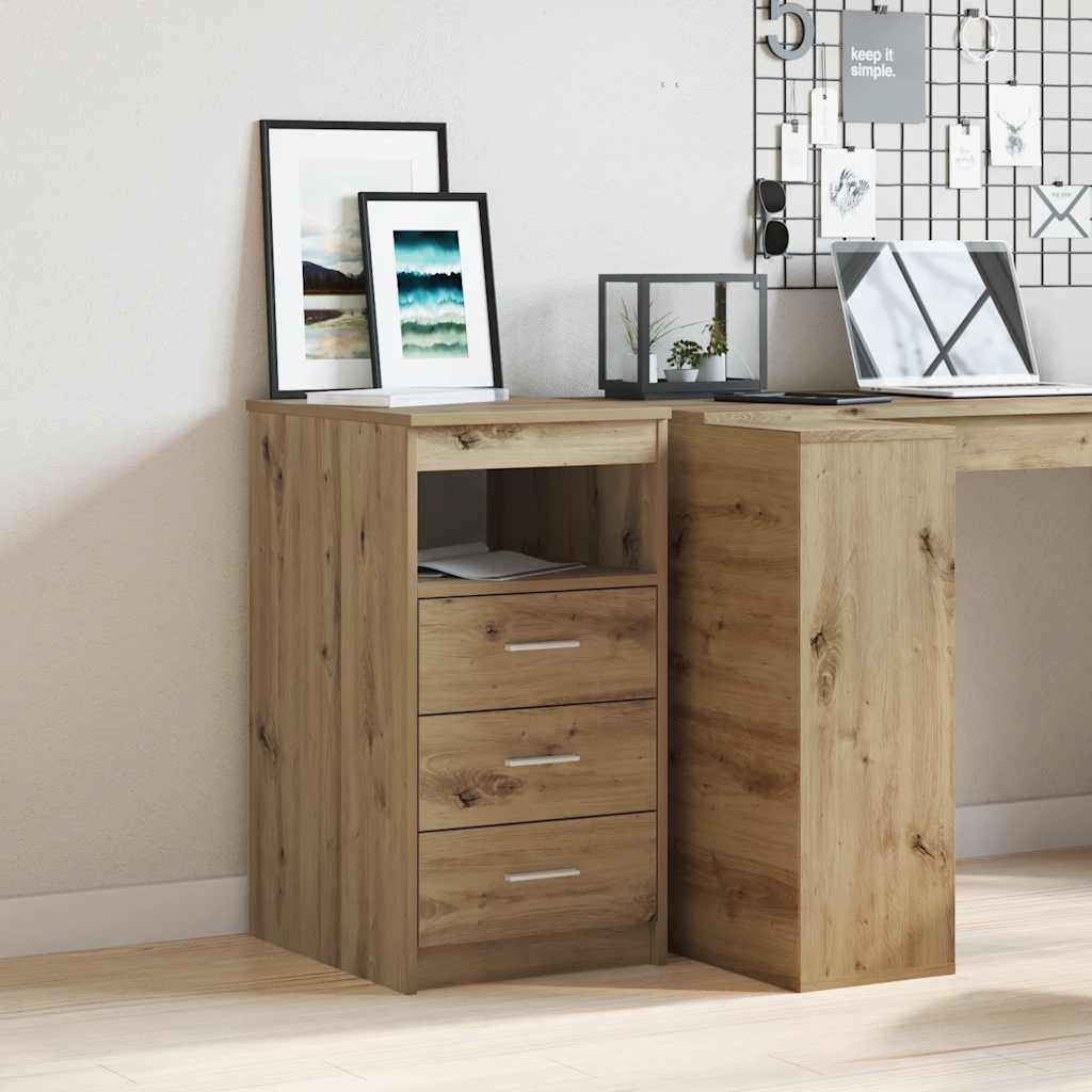vidaXL Drawer Cabinet Artisan Oak 40x50x76 cm Engineered Wood 1