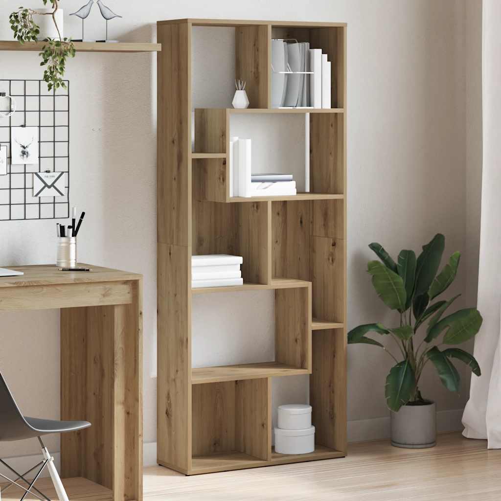 Book Cabinet 67x24x161 cm Engineered Wood Artisan oak