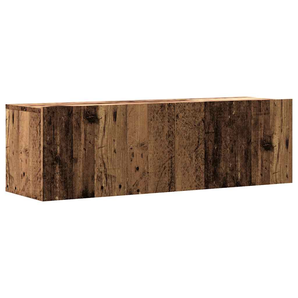 vidaXL Wall Mounted TV Cabinet Old Wood 100x30x30 cm Engineered Wood 2