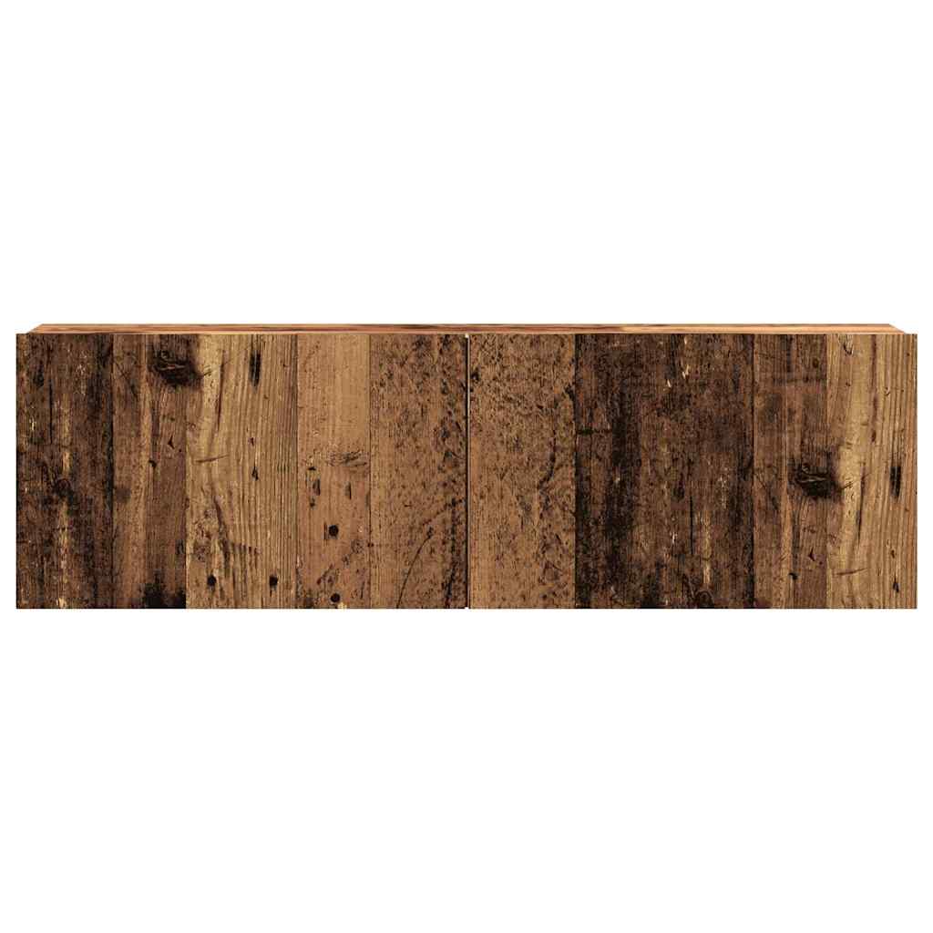 vidaXL Wall Mounted TV Cabinet Old Wood 100x30x30 cm Engineered Wood 4