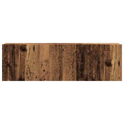 vidaXL Wall Mounted TV Cabinet Old Wood 100x30x30 cm Engineered Wood 4