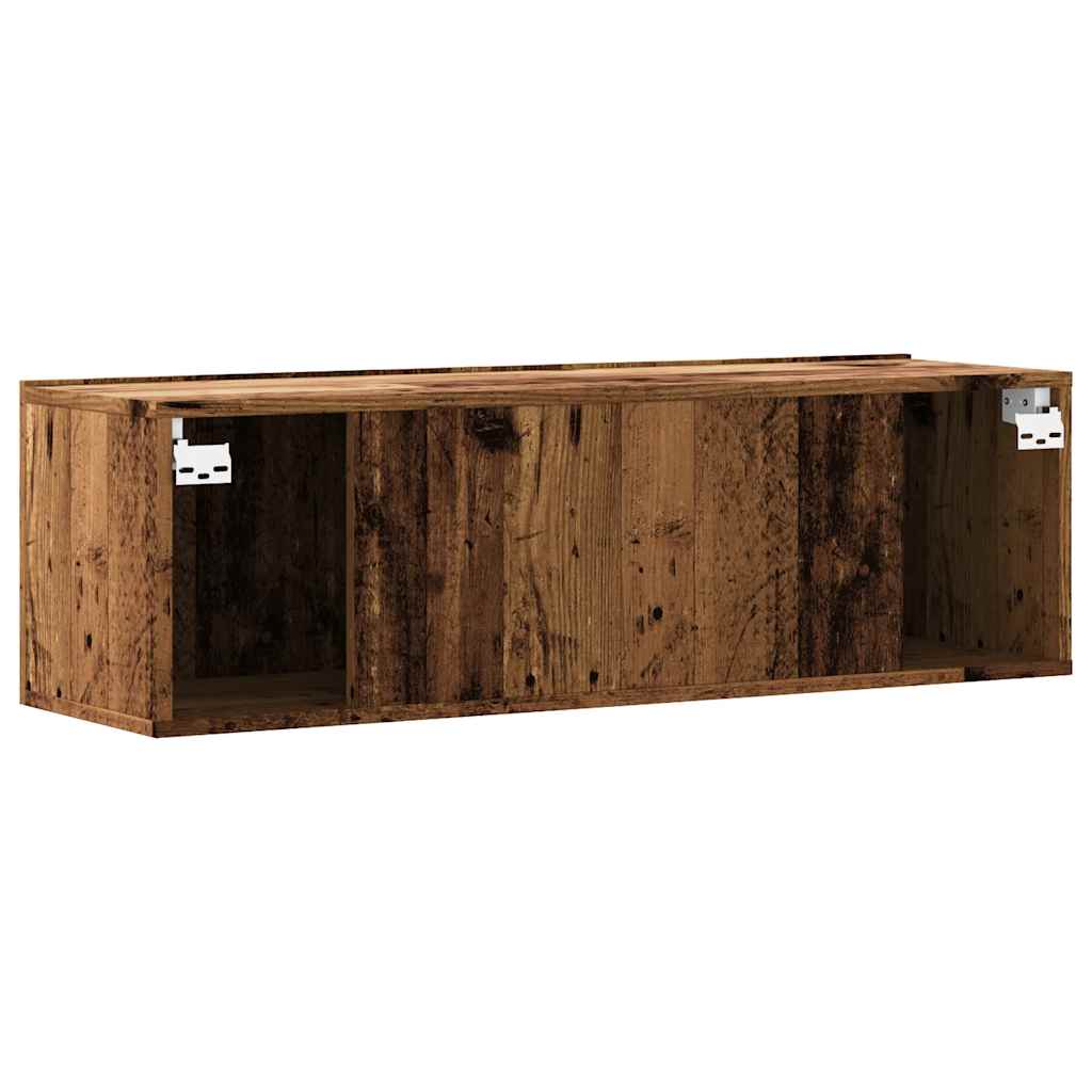 vidaXL Wall Mounted TV Cabinet Old Wood 100x30x30 cm Engineered Wood 6