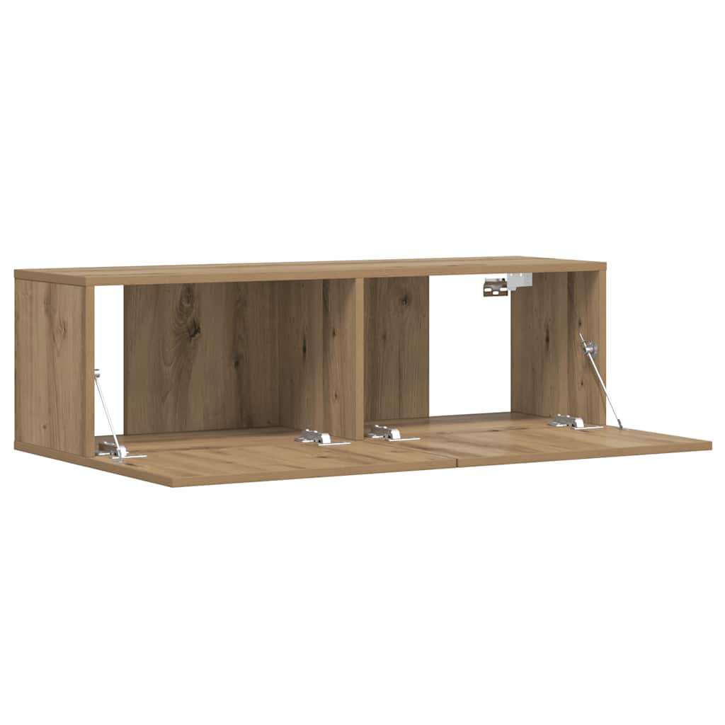 vidaXL Wall Mounted TV Cabinet Artisan Oak 100x30x30 cm Engineered Wood 3