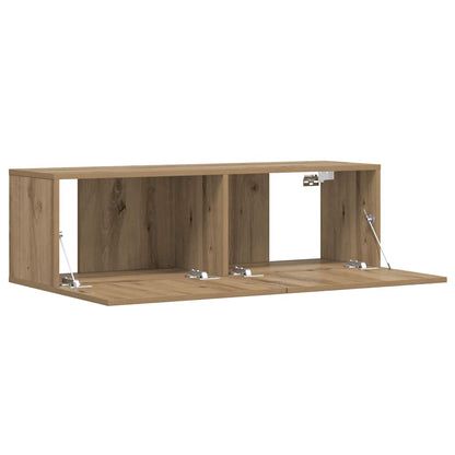 vidaXL Wall Mounted TV Cabinet Artisan Oak 100x30x30 cm Engineered Wood 3