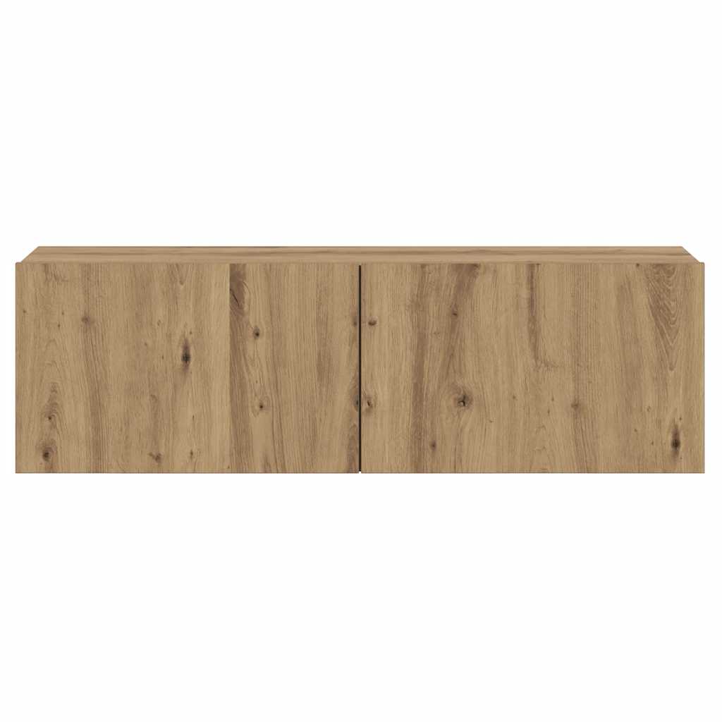 vidaXL Wall Mounted TV Cabinet Artisan Oak 100x30x30 cm Engineered Wood 4