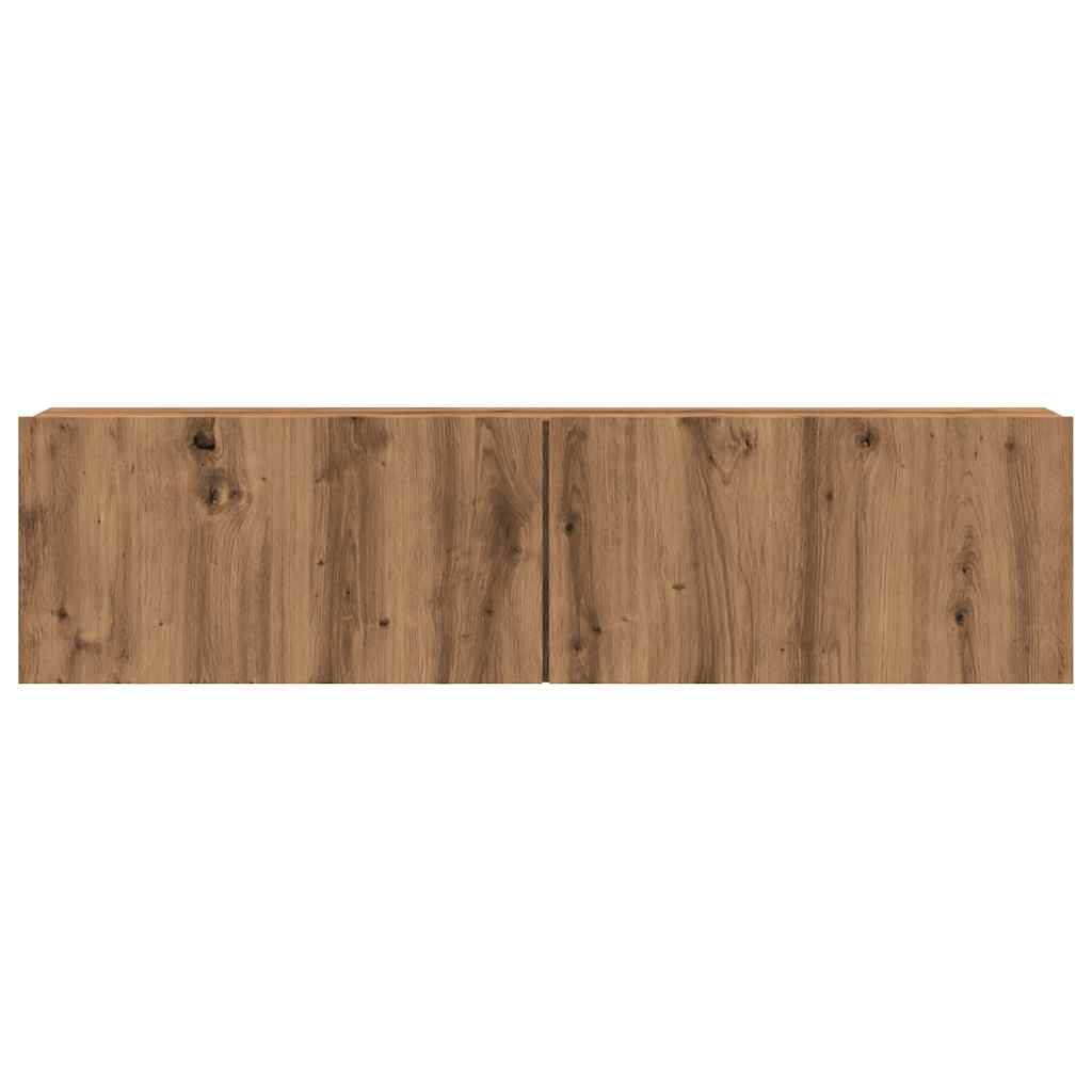 vidaXL Wall Mounted TV Cabinet Artisan Oak 120x30x30 cm Engineered Wood 4