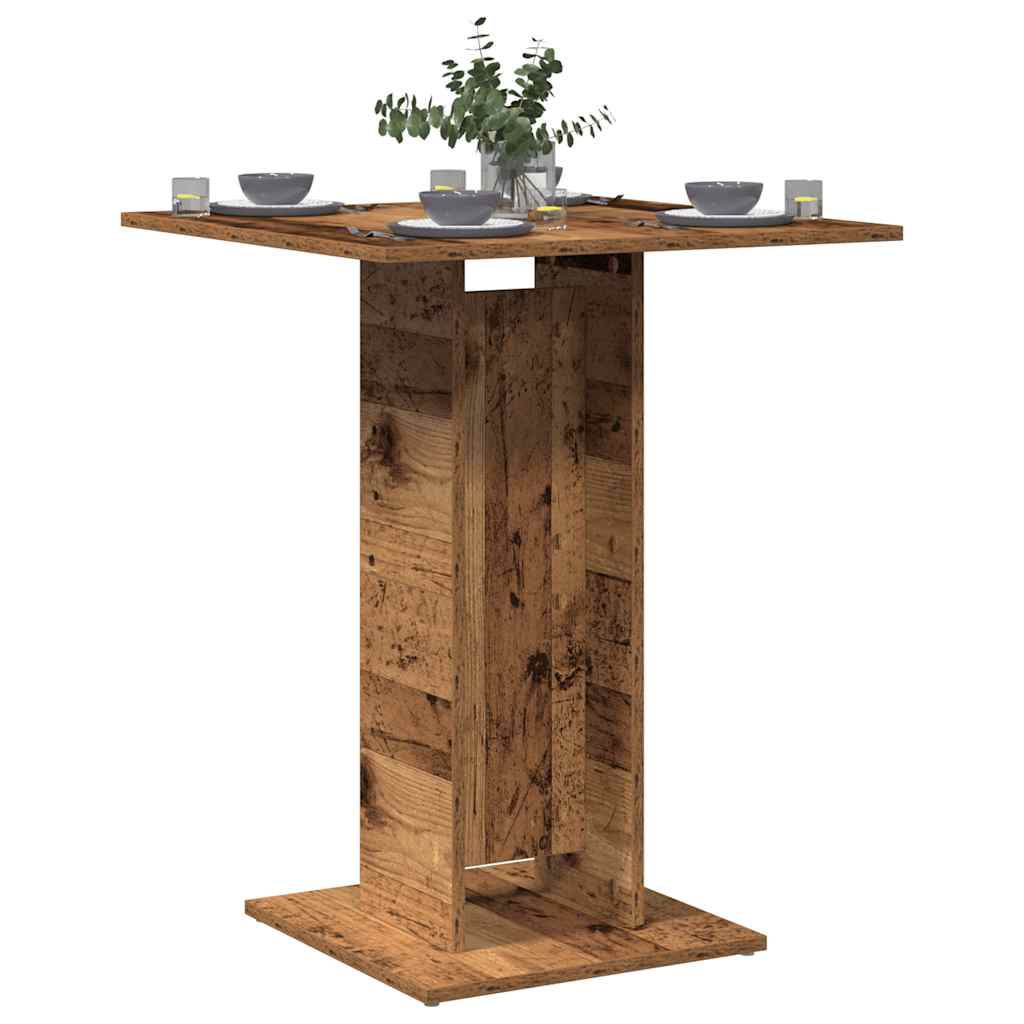 vidaXL Bistro Table Old Wood 60x60x75 cm Engineered Wood 1