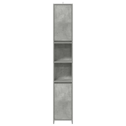 vidaXL Bathroom Cabinet Concrete Grey 30x30x183.5 cm Engineered Wood 4