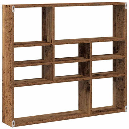 vidaXL Wall Shelf Old Wood 90x16x78 cm Engineered Wood 6