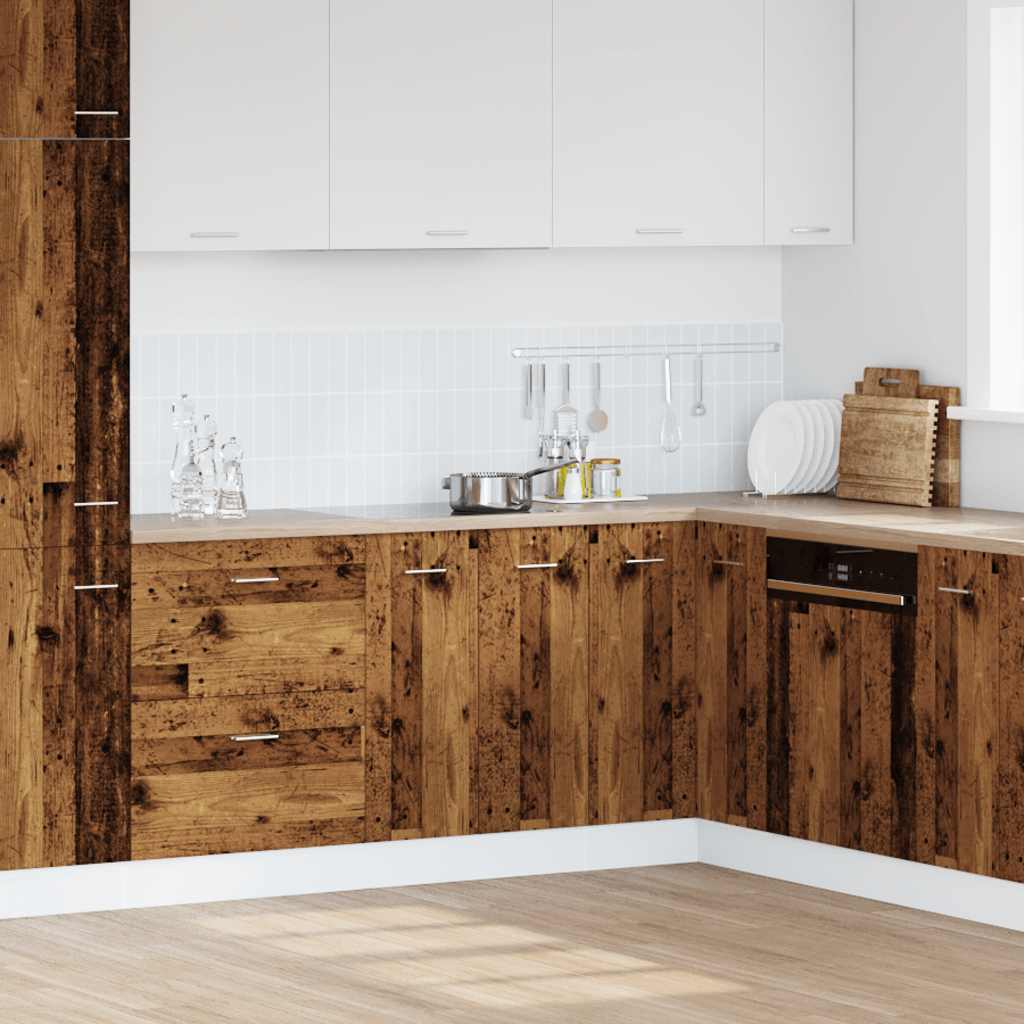 vidaXL Bottom Cabinet Lyon Old Wood 60x46x81.5 cm Engineered Wood 3