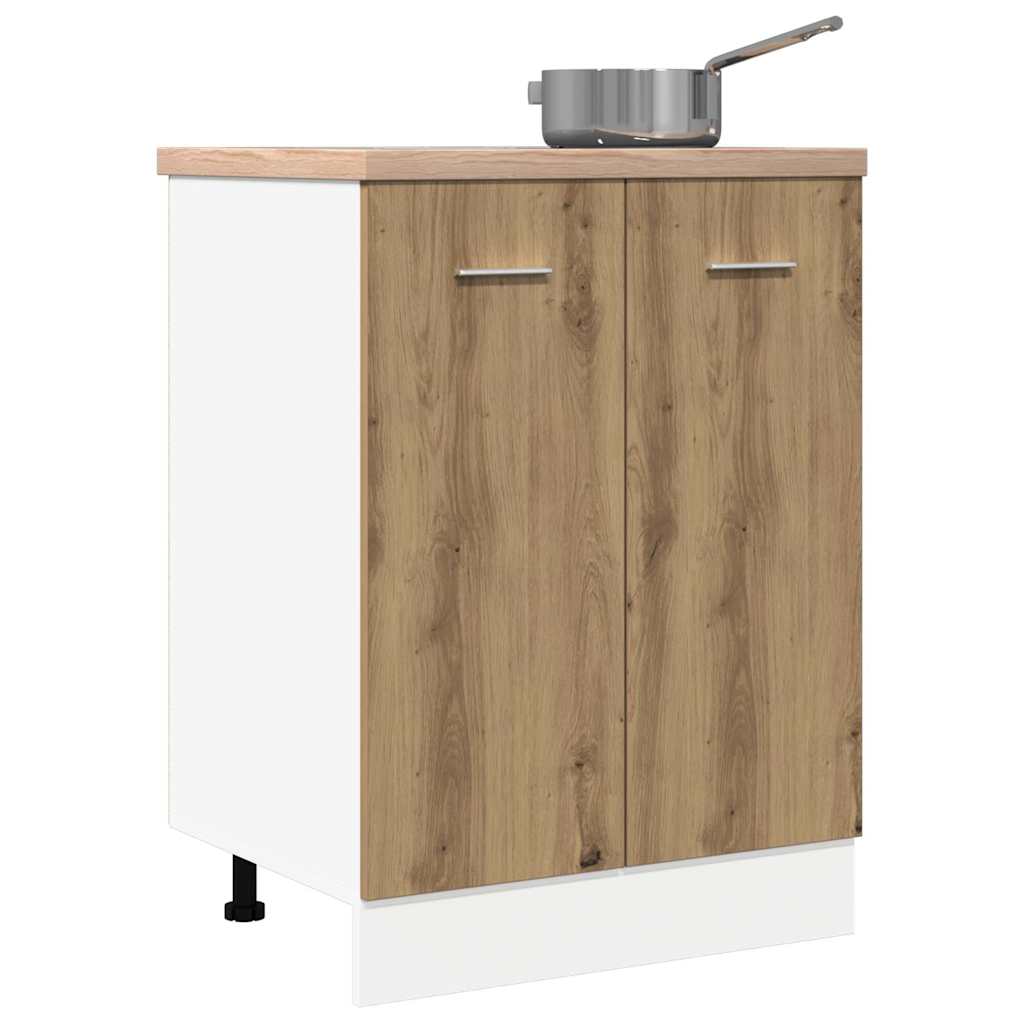 vidaXL Bottom Cabinet Lyon Artisan Oak 60x46x81.5 cm Engineered Wood 3