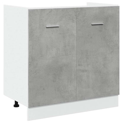 vidaXL Sink Bottom Cabinet Lyon Concrete Grey 80x46x81.5 cm Engineered Wood 2