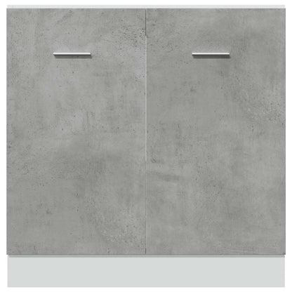 vidaXL Sink Bottom Cabinet Lyon Concrete Grey 80x46x81.5 cm Engineered Wood 6