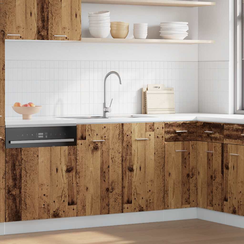 vidaXL Kitchen Base Cabinet "Lyon" Engineered Wood Old Wood
