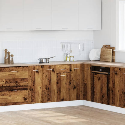 vidaXL Drawer Bottom Cabinet Lyon Old Wood 30x46x81.5 cm Engineered Wood 3