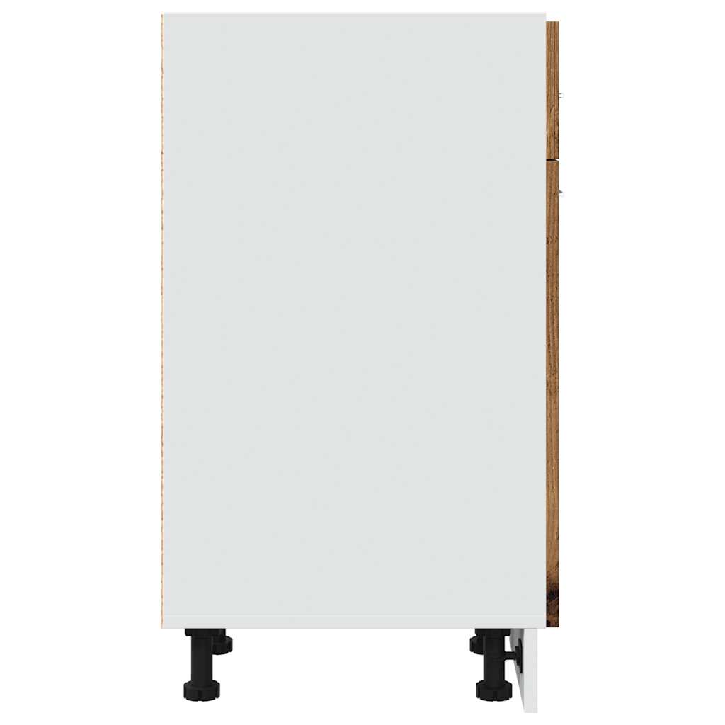 vidaXL Drawer Bottom Cabinet Lyon Old Wood 30x46x81.5 cm Engineered Wood 5