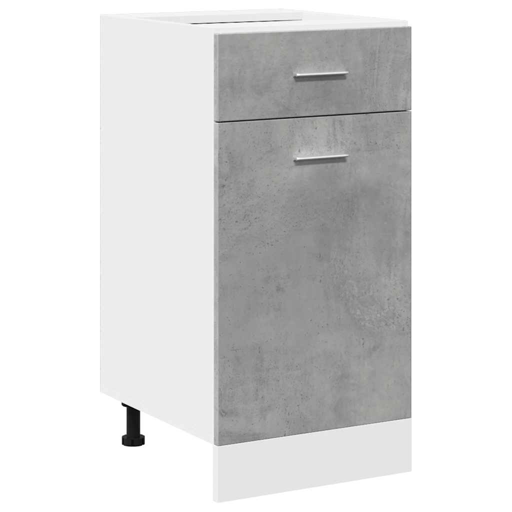 vidaXL Drawer Bottom Cabinet Lyon Concrete Grey 40x46x81.5 cm Engineered Wood 2