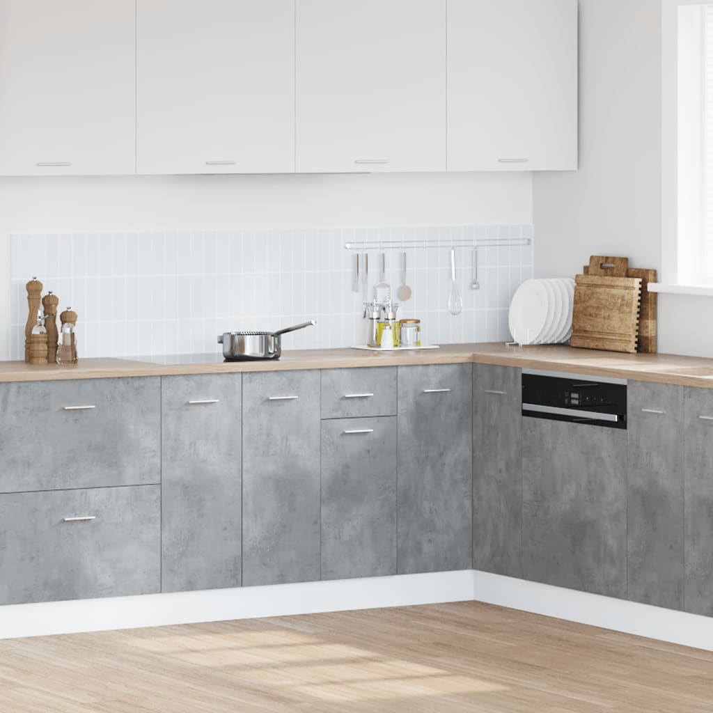vidaXL Drawer Bottom Cabinet Lyon Concrete Grey 40x46x81.5 cm Engineered Wood 3