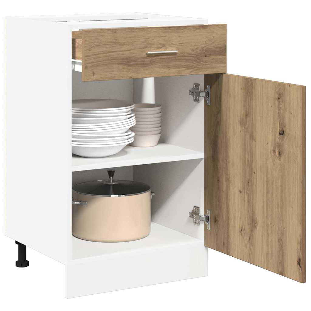 vidaXL Drawer Bottom Cabinet Lyon Artisan Oak 40x46x81.5 cm Engineered Wood 3