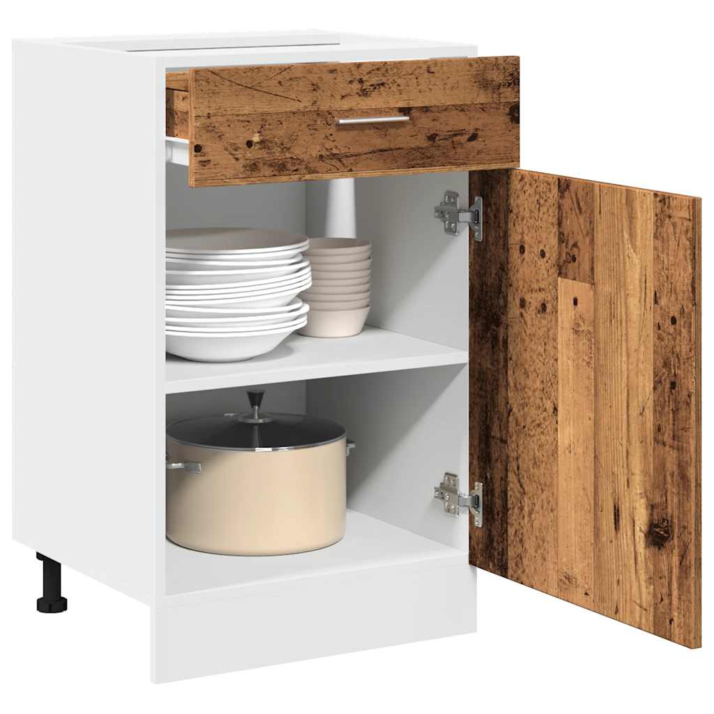 vidaXL Kitchen Base Cabinet "Lyon" Engineered Wood Old Wood