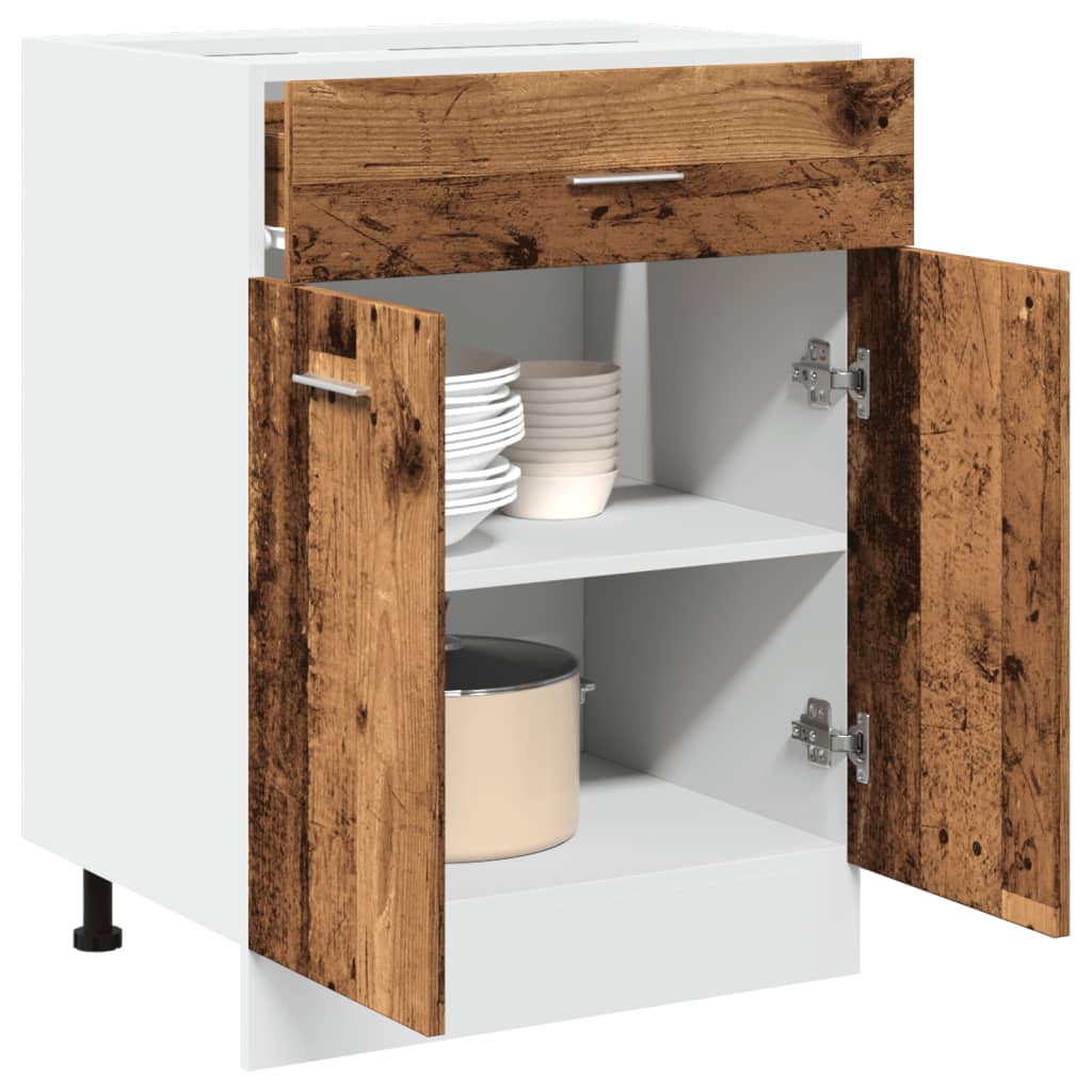 vidaXL Kitchen Base Cabinet "Lyon" Engineered Wood Old Wood