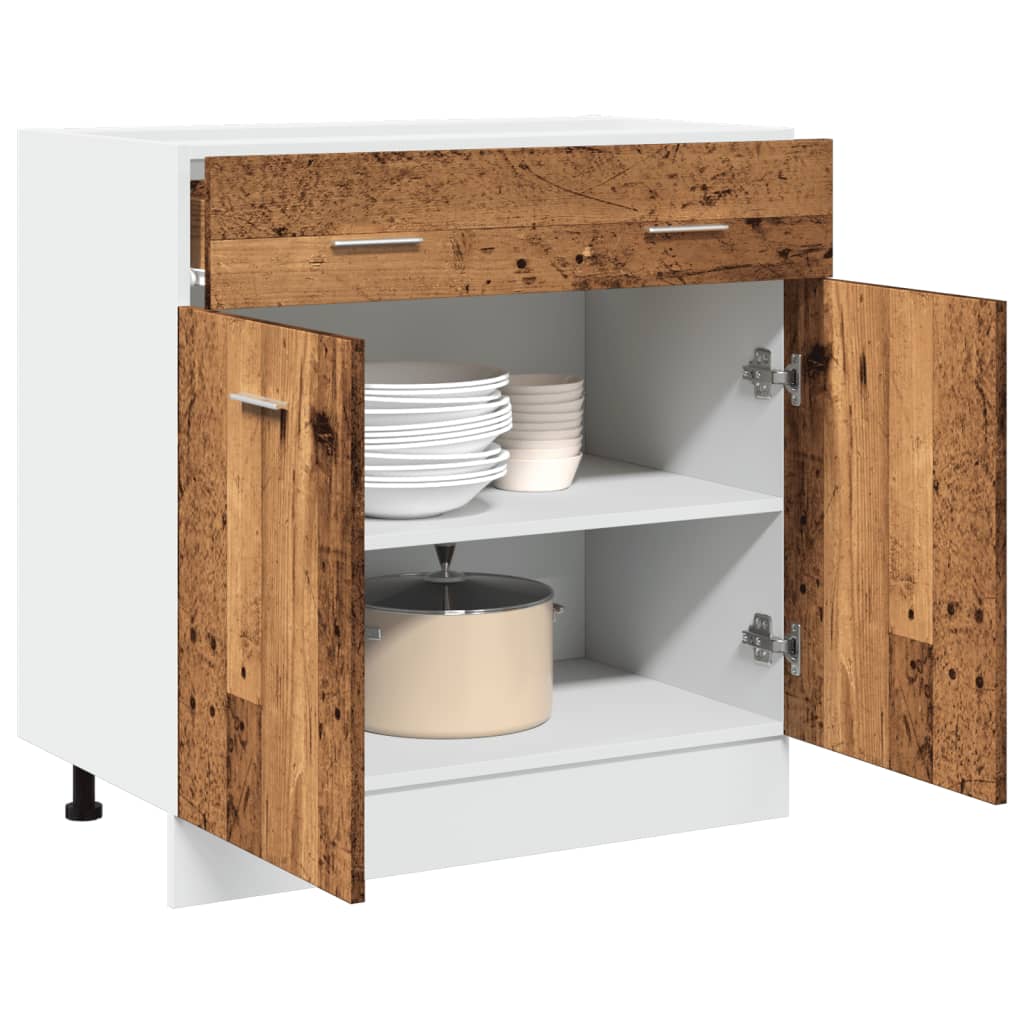 vidaXL Kitchen Base Cabinet "Lyon" Engineered Wood Old Wood