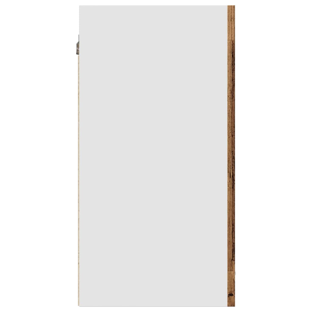vidaXL Hanging Glass Cabinet Lyon Old Wood 40x31x60 cm Engineered Wood 6
