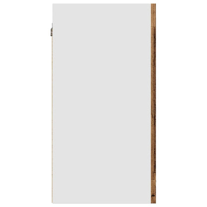 vidaXL Hanging Glass Cabinet Lyon Old Wood 40x31x60 cm Engineered Wood 6