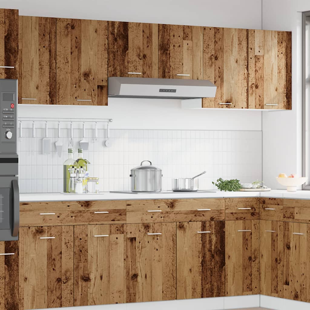 vidaXL Hanging Cabinet Lyon Old Wood 80x31x60 cm Engineered Wood 3