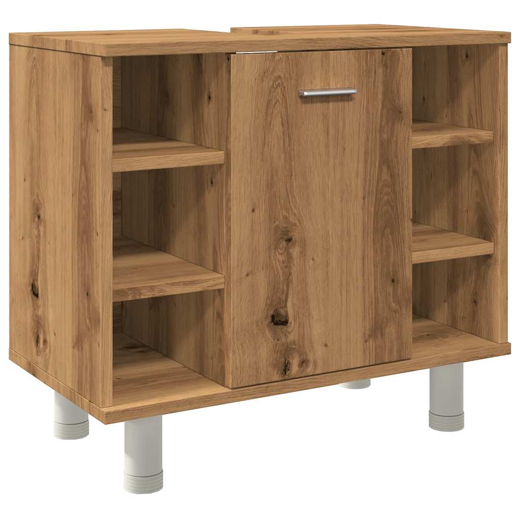 vidaXL Bathroom Cabinet Artisan Oak 60x32x53.5 cm Engineered Wood 2
