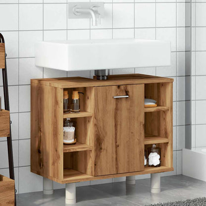 vidaXL Bathroom Cabinet Artisan Oak 60x32x53.5 cm Engineered Wood 3