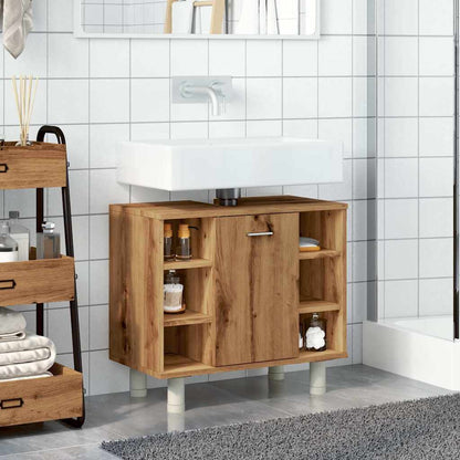 vidaXL Bathroom Cabinet Artisan Oak 60x32x53.5 cm Engineered Wood 4