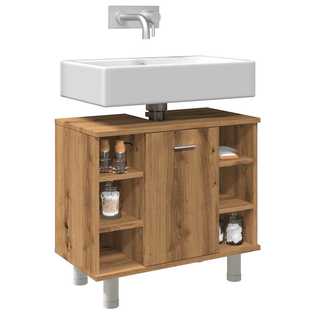 vidaXL Bathroom Cabinet Artisan Oak 60x32x53.5 cm Engineered Wood 1