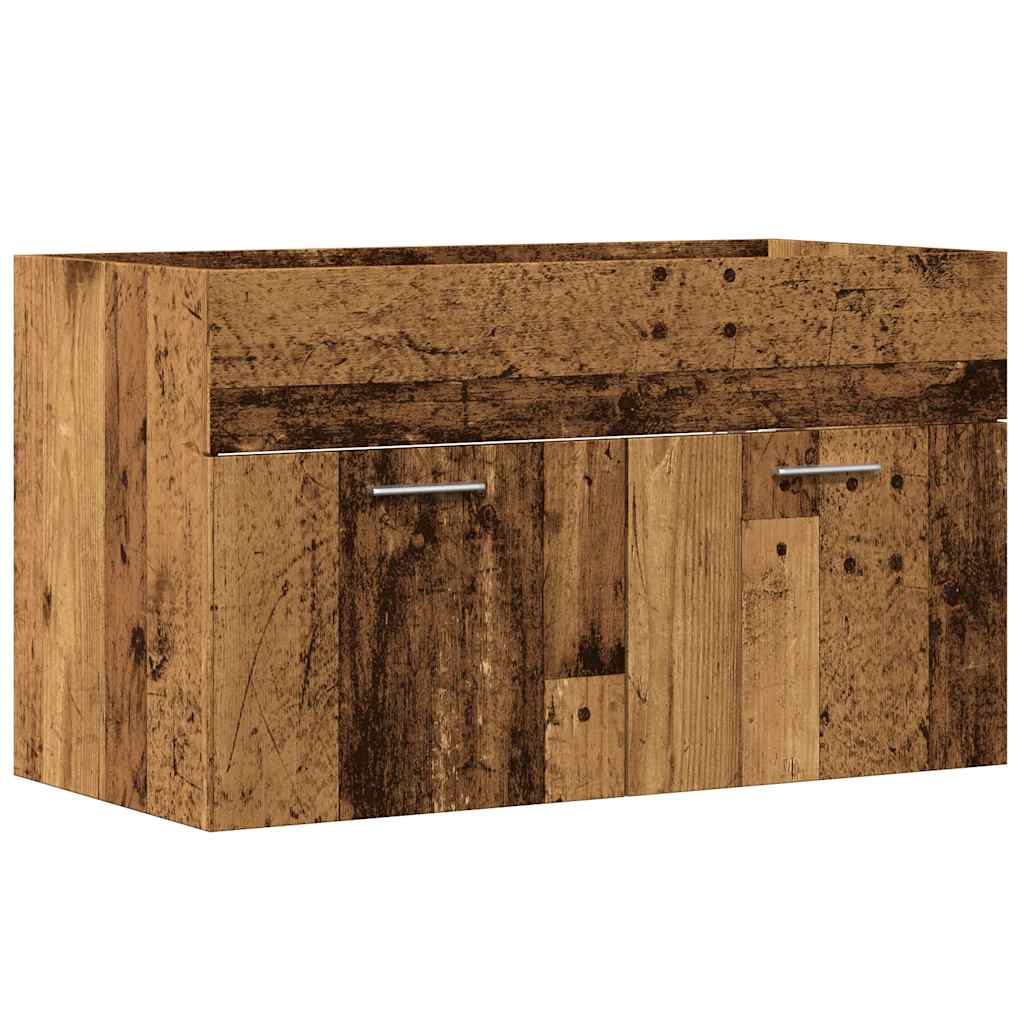 vidaXL Bathroom Sink Cabinet Old Wood 80x38.5x46 cm Engineered Wood 2