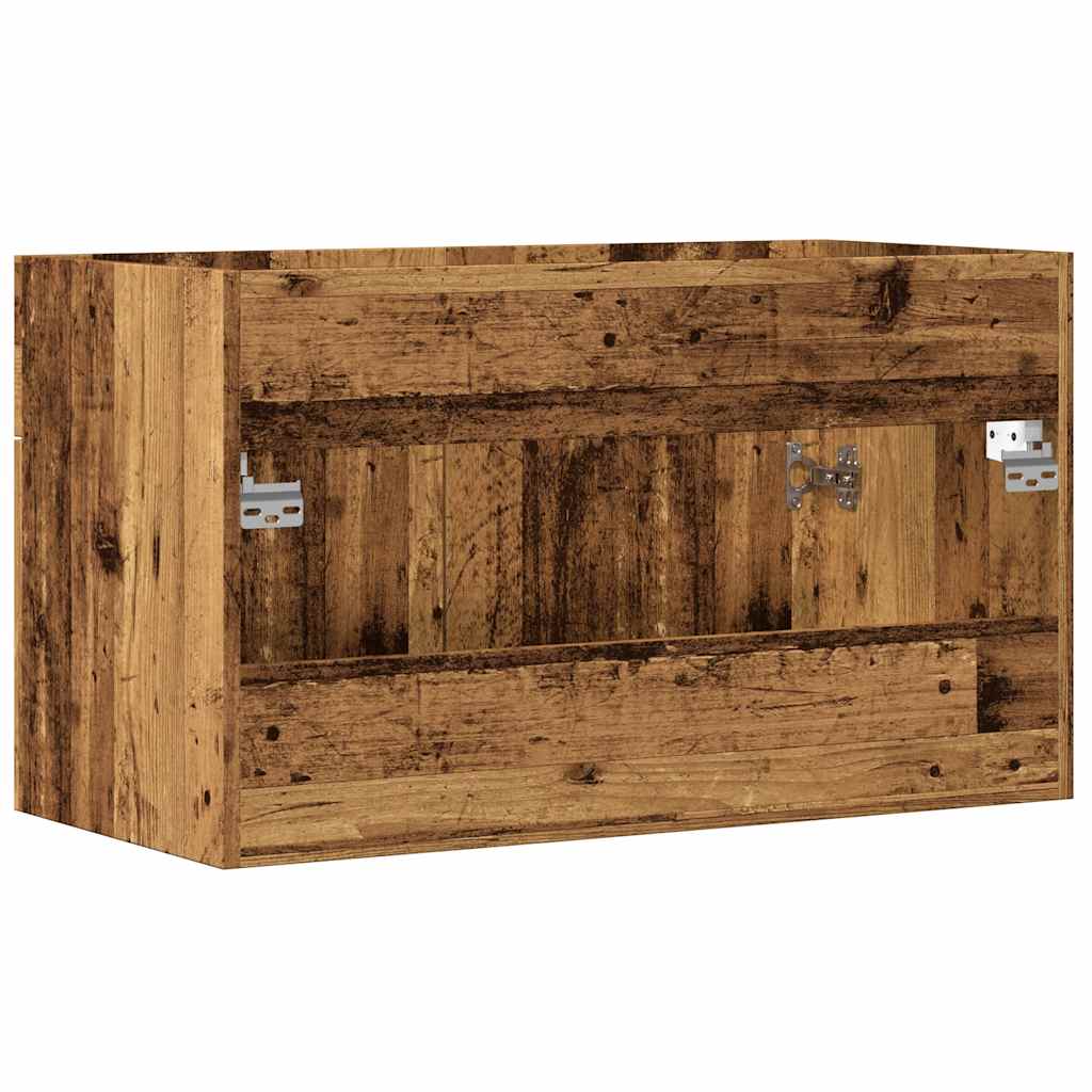 vidaXL Bathroom Sink Cabinet Old Wood 80x38.5x46 cm Engineered Wood 6