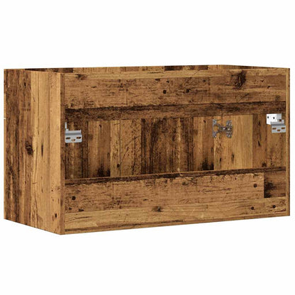 vidaXL Bathroom Sink Cabinet Old Wood 80x38.5x46 cm Engineered Wood 6